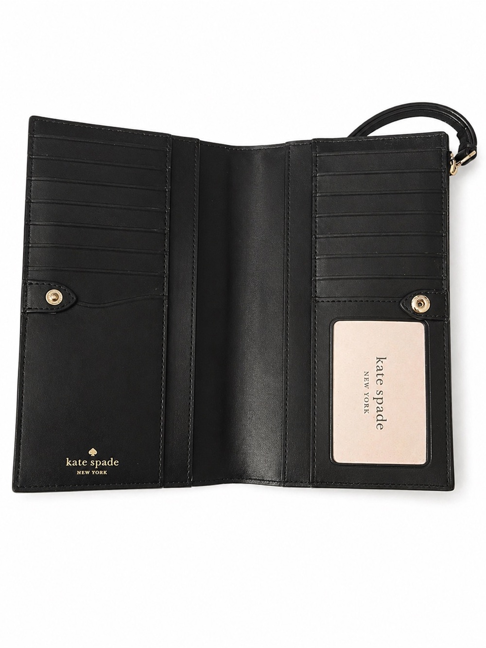 kate spade black nylon backpack with matching black wallet and gold hardware - Picture 9 of 11
